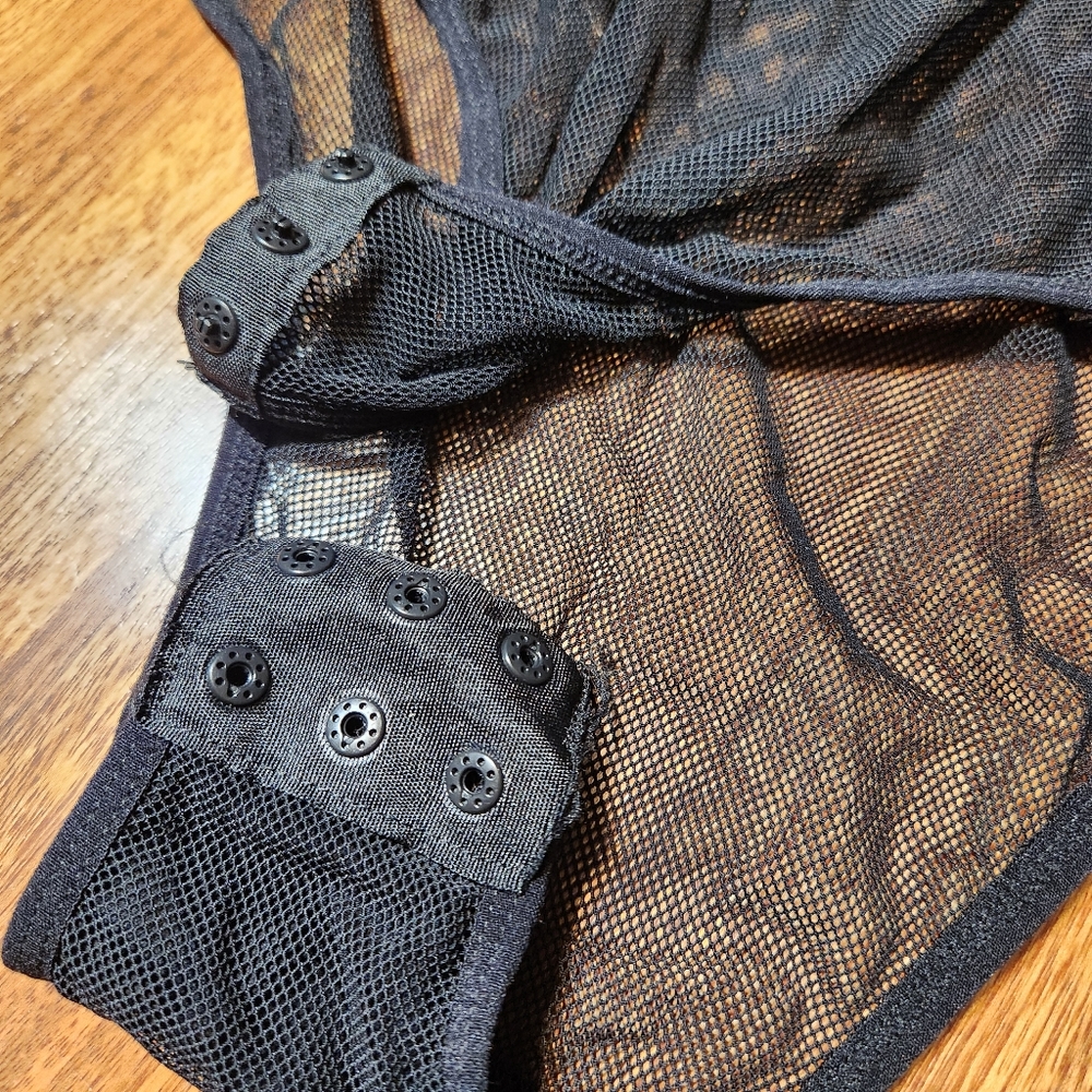 Elegant Black Lace Bodysuit Sz M - Picture 7 of 10